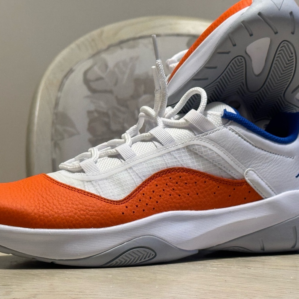Orange and White Athletic Sneakers